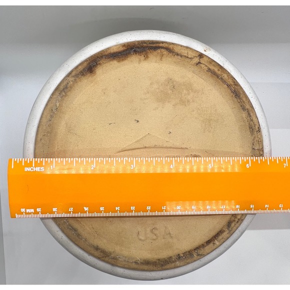 VTG 60’s West Bend Crock Bean Pot & Lid w/ Fork & Spoon Design, earthenware, MCM - Picture 8 of 8